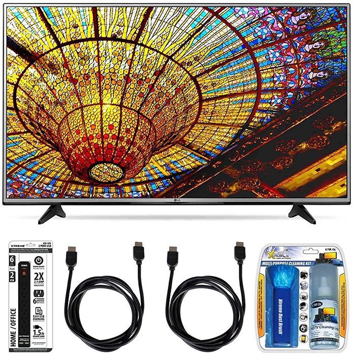 LG 49UH6030 - 49-Inch 4K UHD Smart LED TV w/ webOS 3.0 Essential Accessory Bundle includes TV, Screen Cleaning...