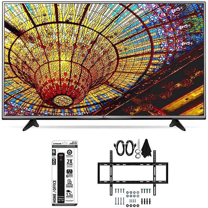 LG 49UH6030 - 49-Inch 4K UHD Smart LED TV w/ webOS 3.0 Flat Wall Mount Bundle includes TV, Slim Flat Wall Mount...