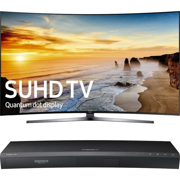 Samsung 65" Class KS9800 9-Series Curved 4K SUHD TV (UN65KS9800FXZA) with Samsung 3D Wi-Fi 4K Ultra HD Blu-ray...