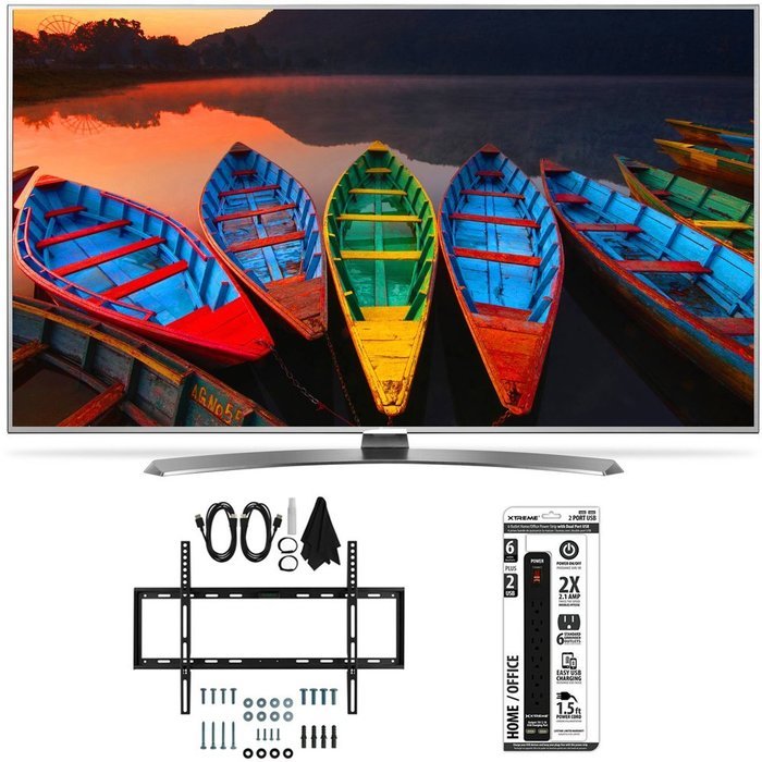 LG 60UH7700 60-Inch Super UHD 4K Smart TV w/ webOS 3.0 Slim Flat Wall Mount Bundle includes TV, Slim Flat Wall...