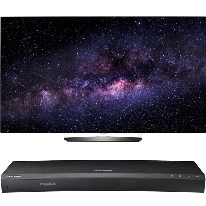 LG OLED55B6P 55-Inch 4K UHD Smart OLED HDR TV with Samsung UBD-K8500 3D Wi-Fi 4K Ultra HD Blu-ray Disc Player