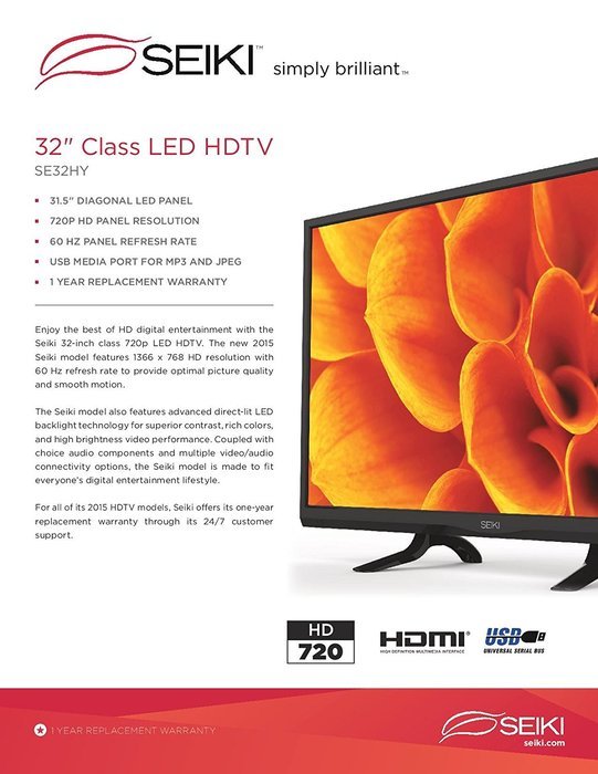 Seiki SE43FY 43-Inch 1080p LED TV (2015 Model) N9