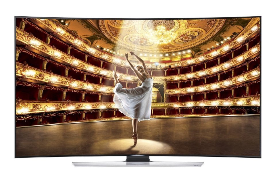 Samsung UN55HU9000 Curved 55-Inch 4K Ultra HD 120Hz 3D Smart LED TV + Ultra-Slim Flat Mount + Two 12 Feet HDMI... N2