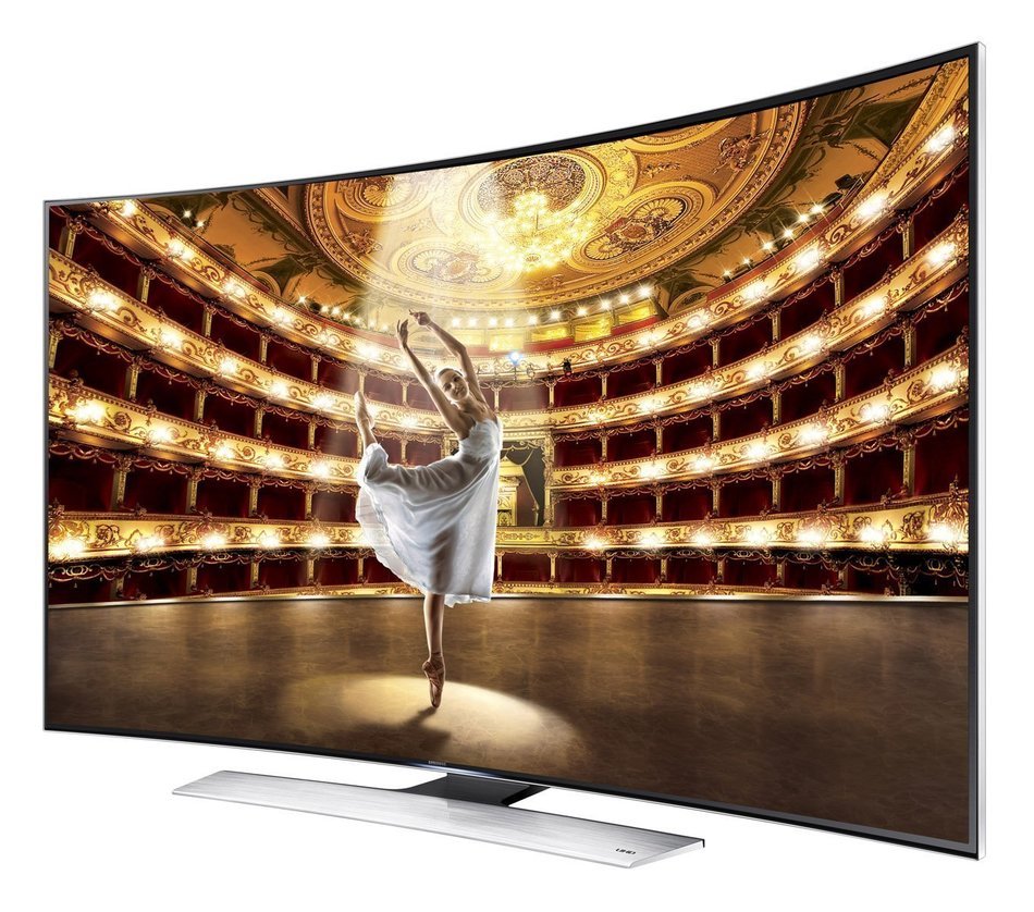 Samsung UN55HU9000 Curved 55-Inch 4K Ultra HD 120Hz 3D Smart LED TV + Ultra-Slim Flat Mount + Two 12 Feet HDMI... N3
