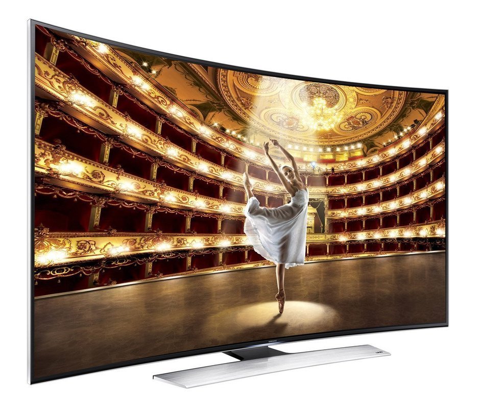 Samsung UN55HU9000 Curved 55-Inch 4K Ultra HD 120Hz 3D Smart LED TV + Ultra-Slim Flat Mount + Two 12 Feet HDMI... N4
