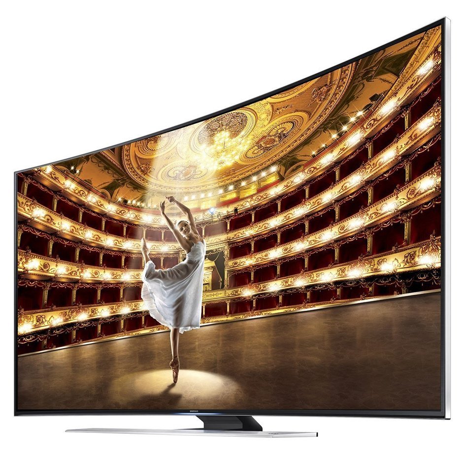 Samsung UN55HU9000 Curved 55-Inch 4K Ultra HD 120Hz 3D Smart LED TV + Ultra-Slim Flat Mount + Two 12 Feet HDMI... N5