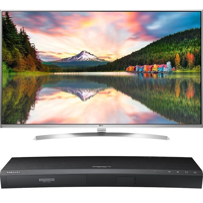 LG 65-Inch Super Ultra HD 4K Smart LED TV with webOS 3.0 (65UH8500) with Samsung 3D Wi-Fi 4K Ultra HD Blu-ray...