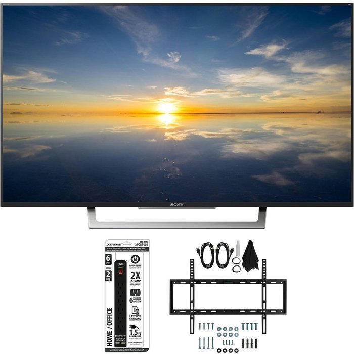 Sony XBR-43X800D - 43" Class 4K HDR Ultra HD TV w/ Slim Wall Mount Bundle includes TV, Slim Flat Wall Mount Ultimate...