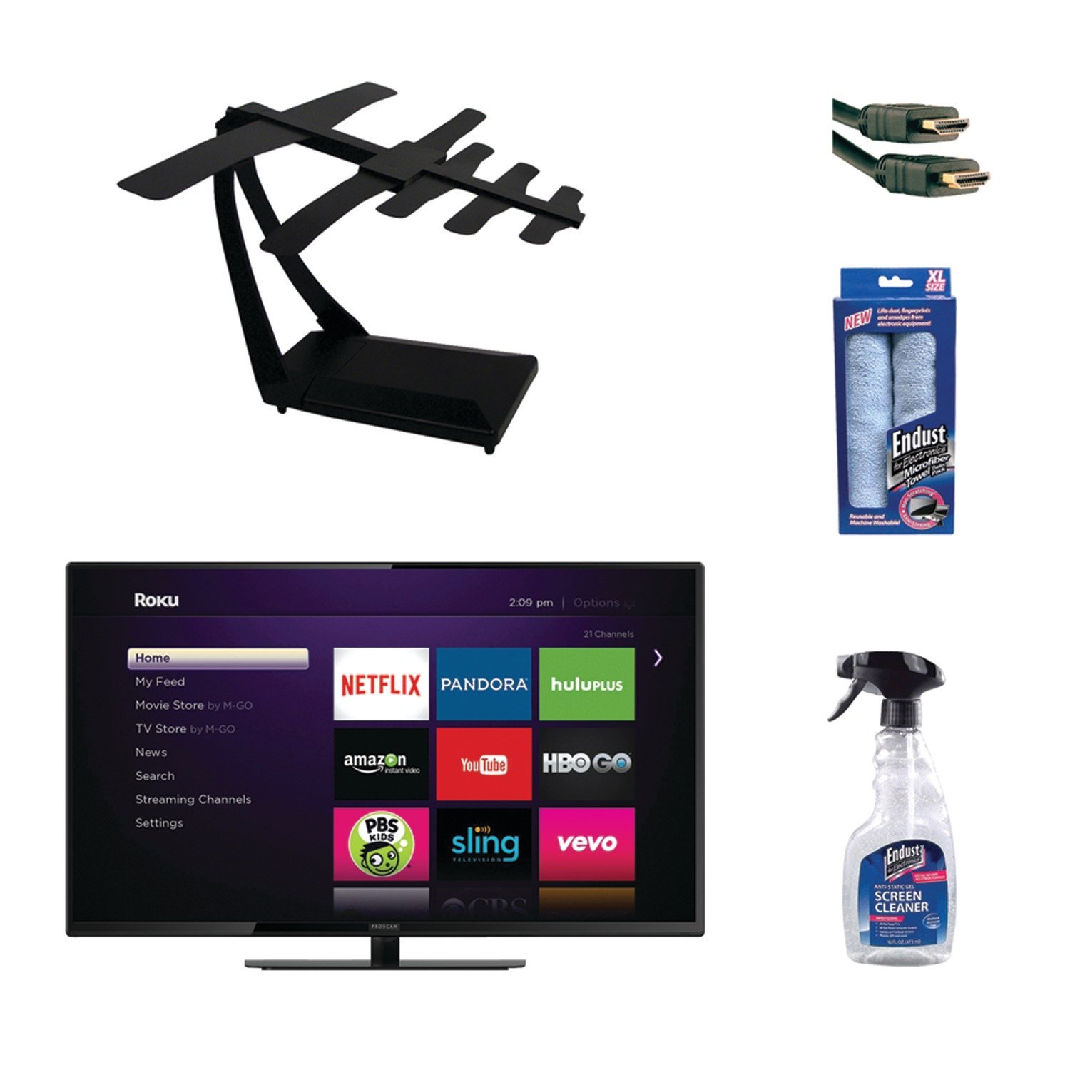 Proscan PLDED4060AERK 40" 1080p 60Hz DLED Smart HDTV with Naxa
