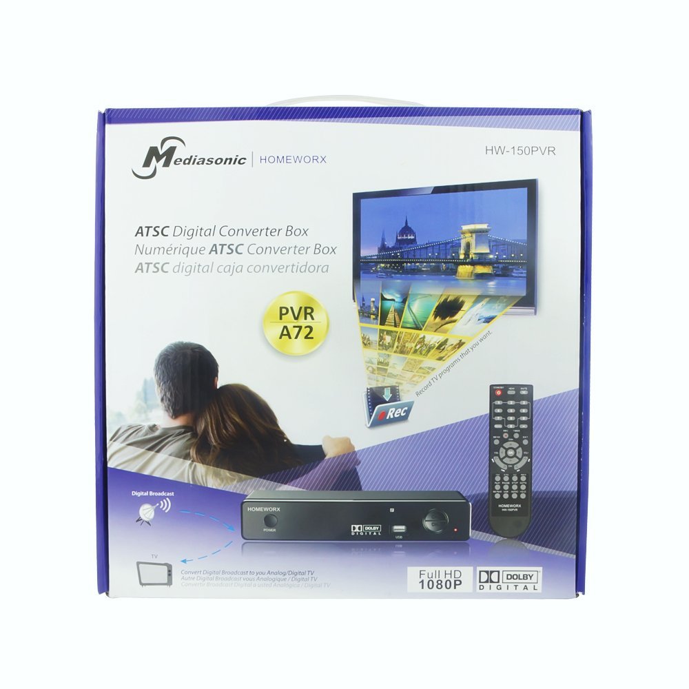 Mediasonic HW150PVR HomeWorx ATSC Digital TV Converter Box with Media