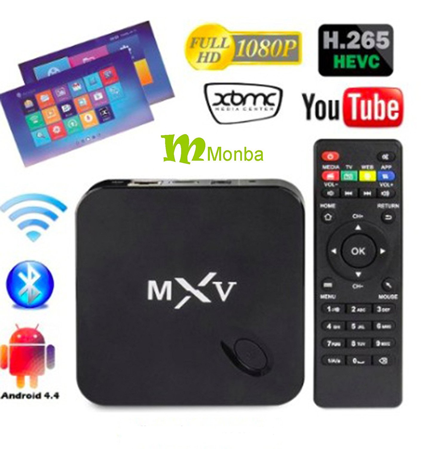 New Monba Mxv Android Tv Box Kodi Fully Loaded Xbmc Amlogic S Quad Core Gb Gb Wifi Lan