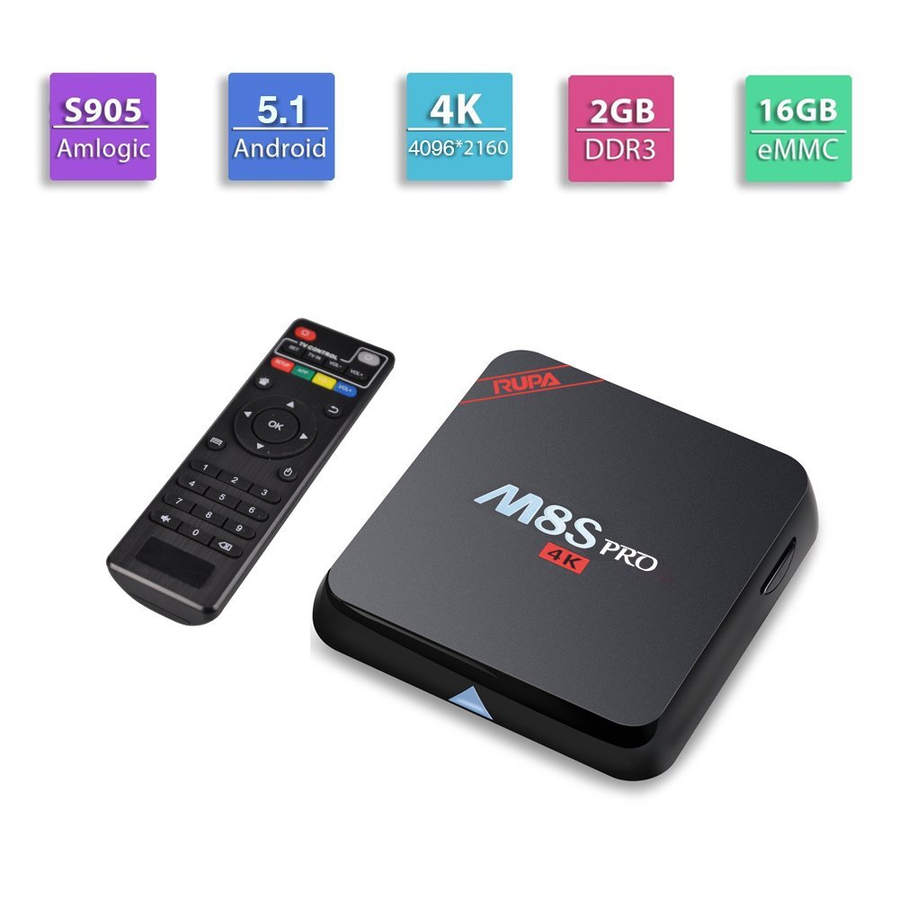 RUPA M8S Pro TV Box Amlogic S905 Android 5.1 2GB 16GB Quad Core 4K ...