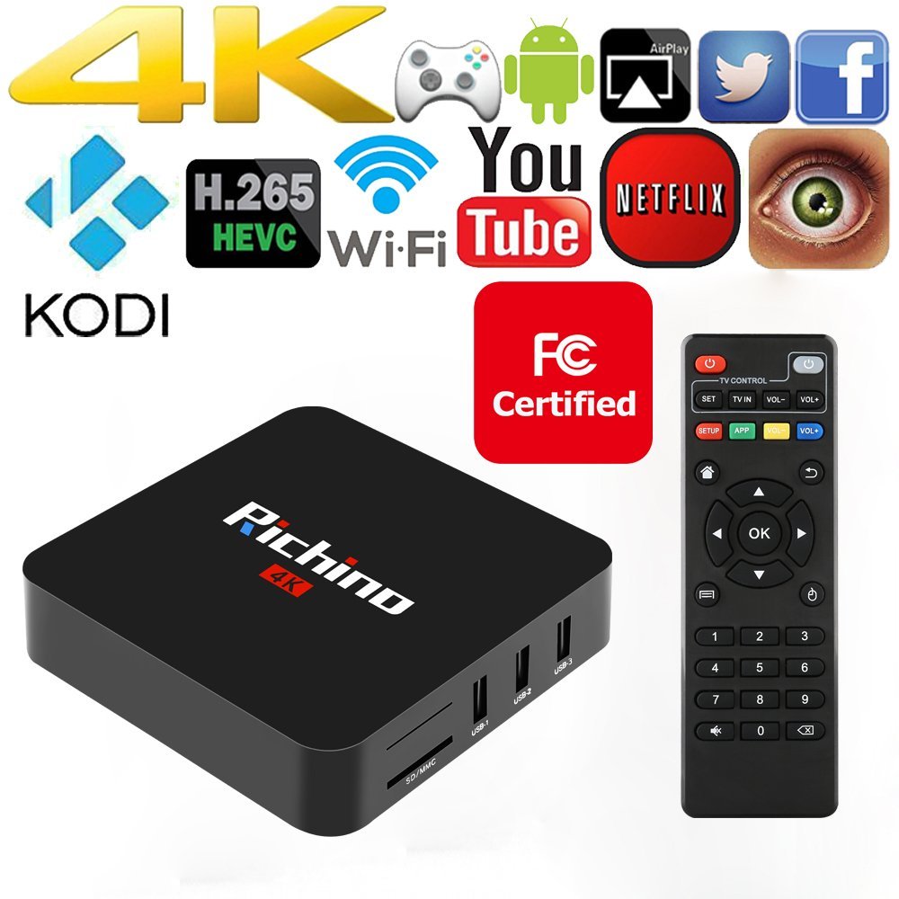 Richino TV BOX Unlocked Android Fully Loaded Kodi 1080P Amlogic S905 ...