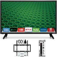 Vizio D24-D1 D-Series 24" Class Edge-Lit LED Smart TV Slim Flat Wall Mount Bundle includes Television, Slim Flat...