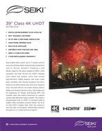 Seiki SE39UY04 39-Inch 4K Ultra HD 120Hz LED TV (Discontinued) N7