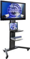 Displays2go SLTVSTNBK 70.9-Inch Tall Stand for 37 - 65 Inches HDTV LCD TV with Tempered Glass Shelves, Black Steel N2