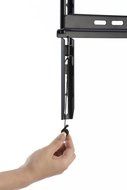 Displays2go SLTVSTNBK 70.9-Inch Tall Stand for 37 - 65 Inches HDTV LCD TV with Tempered Glass Shelves, Black Steel N4