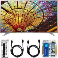 LG 55UH6550 55-Inch 4K UHD Smart TV w/ webOS 3.0 Accessory Bundle includes Television, Screen Cleaning Kit, Power...