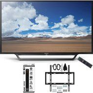 Sony KDL-32W600D 32-Inch Class HD TV with Built-in Wi-Fi Slim Flat Wall Mount Bundle includes Television, Slim...
