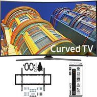 Samsung UN55KU6500 - Curved 55-Inch 4K Ultra HD LED Smart TV w/ Slim Wall Mount Bundle includes TV, Slim Flat...