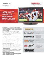 Toshiba 40E220U 40-Inch 1080p 60Hz LCD HDTV (Black) (2012 Model) N7