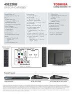 Toshiba 40E220U 40-Inch 1080p 60Hz LCD HDTV (Black) (2012 Model) N8