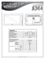 Jensen JE2414 24" LED AC Television with integrated HDTV (ATSC) tuner and full function wireless remote control... N3