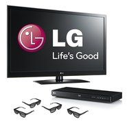 LG 47LW5300 47-Inch 1080p 120Hz Cinema 3D LED-LCD HDTV with 3D Blu-ray Player and Four Pairs of 3D Glasses (2011...