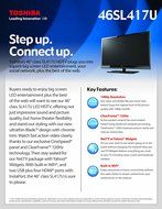 Toshiba 46SL417U 46-Inch 1080p 120 Hz LED-LCD HDTV with Net TV, Black (2011 Model)