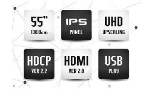 Wasabi Mango New ZEN UN550 REAL 4K HDMI2.0 55" UHD SVA Panel 3840X2160 TV N3