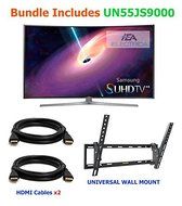 Samsung UN55JS9000 Curved 55-Inch 4K Ultra HD 3D Smart LED TV STARTER BUNDLE KIT
