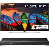 LG 65-Inch Super UHD 4K Smart TV w/ webOS 3.0 (65UH9500) with Samsung 3D Wi-Fi 4K Ultra HD Blu-ray Disc Player