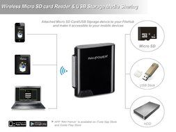 RAVPower FileHub, Wireless Travel Router, Access Point Micro SD Card USB Reader Hard Drive Companion DLNA NAS... N12