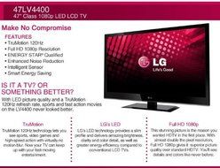 LG 47LV4400 47" 1080p 120Hz LED HDTV