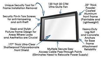 The TV Shield PRO Lite 75-80" Indoor TV/Display Enclosure N2