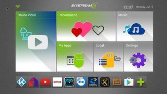 SkyStream ONE Android TV Box Fully Loaded KODI with SkyStreamTV Updater 2G/16G/4K Plug &amp; Play Ready with Lollipop... N7