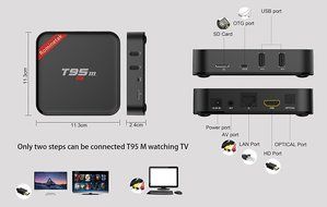 Rominetak [Wireless Mini Touchpad Keyboard] + T95M Android 6.0 Marshmallow TV Box Quad Core 1G/8G Kodi 16.1 4K... N3