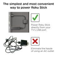 Mission Power USB Cable for Powering Roku Stick N2