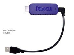 ChargedByTV USB 6" power cable for Streaming Media Devices like Chromecast and Roku N3