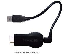 ChargedByTV USB 6" power cable for Streaming Media Devices like Chromecast and Roku N7