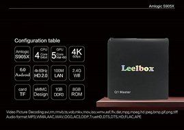 (2017 Leelbox Q1 Master Android TV Box Android 6.0 S905X Quad-core Cortex-A53 1GB RAM/8GB ROM Kodi 16.1 WIFI 2.4... N3