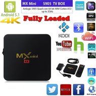 WELLWIN MX MINI TV BOX Amlogic S905 1g/8g Android 5.1 KODI 16.0 Full Loaded with Bluetooth HDMI WIFI 4K (Black )