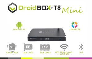 DroidBOX T8 Mini with IR DualBoot Android 5.1.1 and OpenELEC Kodi 16.2.1 TV BOX Quad Core CPU 16GB Rom 4K Ultra... N2