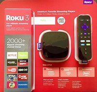 Roku 3 Streaming Media Player (4230R) With Voice Search (2015 model) Bundled with HDMI Cable and 3 HD Movie Rentals...