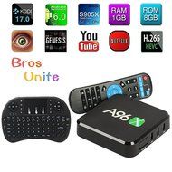 [2017 Free Wireless Mini keyboard]Bros Unite A96X Android TV BOX Kodi 17.0 Amlogic S905X Quad Core Android 6.0...