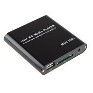 AGPtek Black Mini Full HD 1080P Digital Media Player-MKV/RM-SD/USB HDD-HDMI CVBS YPbPr