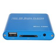 AGPtek Black Mini Full HD 1080P Digital Media Player-MKV/RM-SD/USB HDD-HDMI CVBS YPbPr N4