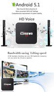 WISEWO Android TV Box (Amlogic S905 HD 4K Quad Core CPU KODI) with I8 Wireless Keyboard N4