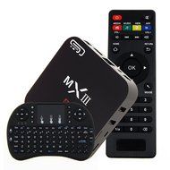 AUBBC MXIII Kodi (XBMC) 4k Google Andriod 4.4 Smart Tv Box Streaming Media Player 2G/8GB with Free Wireless Keyboard N7