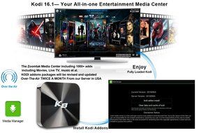 Zoomtak Android TV Box K8 Amlogic S812 Quad Core CPU 2GB RAM 8GB ROM with Kodi 16.0 Fully Loaded Stunning 4K DLNA... N3